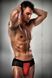 Чоловічі трусики з червоним гульфіком Passion 007 THONG red S/M
