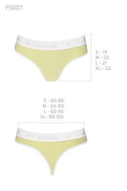 Спортивные трусики-стринги Passion PS007 PANTIES yellow, size S