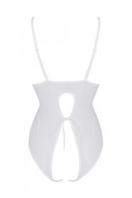 Боди Passion Ursula Body white XXL/XXXL, с ажурным декором и открытым шагом