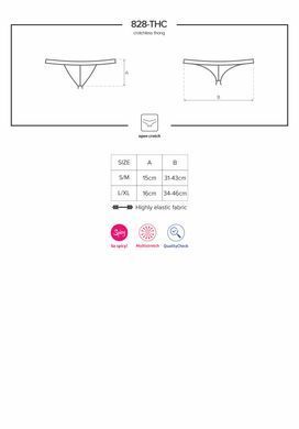 Obsessive 828-THC-1 crotchless thong L/XL
