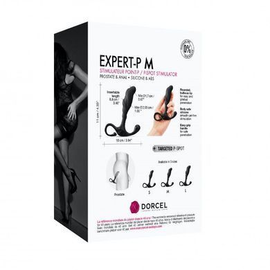 Ручний ергономічний масажер простати Dorcel Expert P size M, чорний