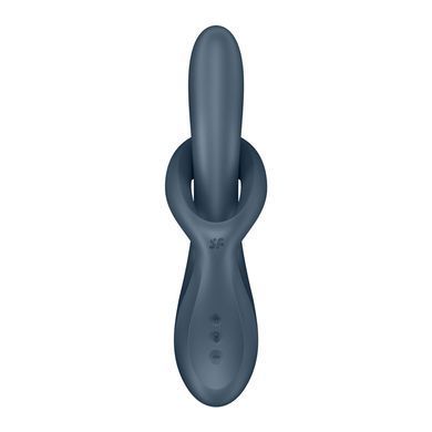 Вибратор с ротацией Satisfyer Heat Flex 4 Grey, подогрев до 39&deg;C, серый