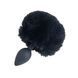 Анальна пробка з хвостом Punishment - Bunny Tail Silicone Anal Plug - Black