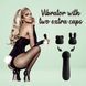 Минивибратор FeelzToys Mister Bunny Black с двумя насадками, черный