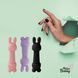 Минивибратор FeelzToys Mister Bunny Black с двумя насадками, черный