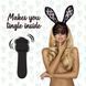 Минивибратор FeelzToys Mister Bunny Black с двумя насадками, черный
