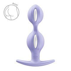 Анальні кульки Fun Factory B BALLS DUO Purple, ефект вібрації, діаметр 3,2 та 3,6 см