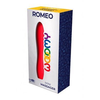 Минивибратор Wooomy Romeo, красный