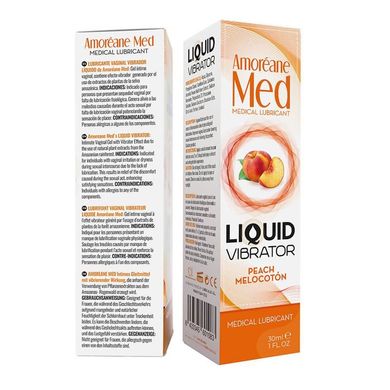 Лубрикант з ефектом вібрації Amoreane Med Liquid Vibrator Peach (30 мл)