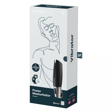 Смарт-мастурбатор Satisfyer Power Masturbator с вибрацией, черный