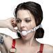 Кляп силіконовий Feral Feelings Silicon Ball Gag White/White, білий ремінець, біла кулька