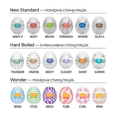 Мастурбатор-яйце Tenga Egg Silky II з рельєфом у вигляді павутини