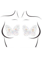 Пэстис-бабочки из кристаллов Leg Avenue Chrysallis nipple sticker, наклейки, светятся в темноте