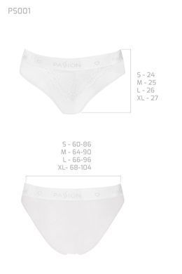 Трусики з широкою гумкою і мереживом Passion PS001 PANTIES white, size L