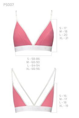Спортивний топ з подвійними бретелями Passion PS007 TOP pink, size L