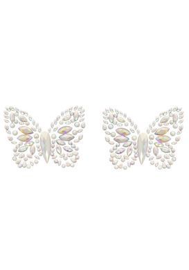 Пэстис-бабочки из кристаллов Leg Avenue Chrysallis nipple sticker, наклейки, светятся в темноте
