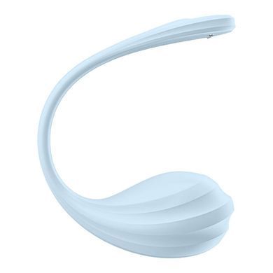 Смарт-віброяйце Satisfyer Smooth Petal Connect App Light Blue, блакитне