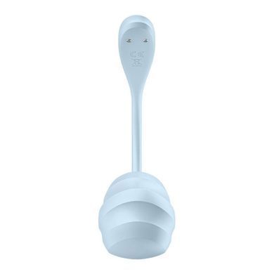 Смарт-віброяйце Satisfyer Smooth Petal Connect App Light Blue, блакитне