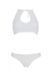 Комплект: бра, трусики з ажурним декором та відкритим кроком Ursula Set white L/XL &mdash; Passion