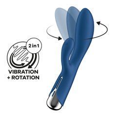 Вібратор-кролик з ротацією Satisfyer Spinning Rabbit 1 синій