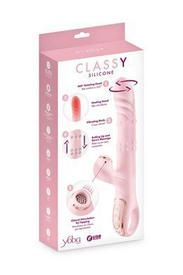 Вібратор-кролик 5в1 Yoba Classy, рожевий