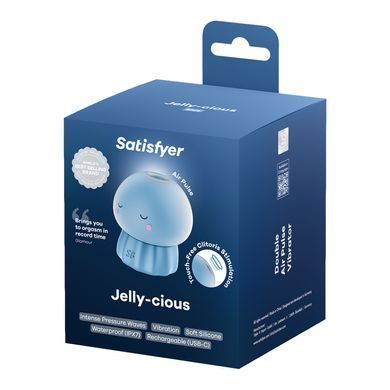 Вакуумный клиторальный стимулятор Satisfyer Jelly-cious Blue, голубой