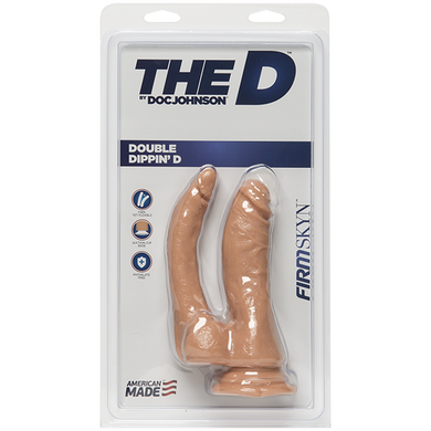 Подвійний фалоімітатор Doc Johnson The D - Double Dippin D FIRMSKYN