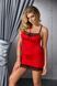 (SALE) Сорочка приталенная EVANE CHEMISE red 4XL/5XL - Passion, трусики, с кружевом