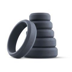 Набір ерекційних кілець Boners 6-Piece Cock Ring Set, синій