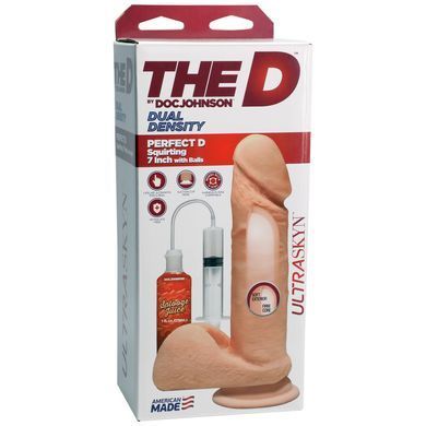 Фалоімітатор, що кінчає, Doc Johnson The D ULTRASKYN Perfect D Squirting &ndash; 7 Inch