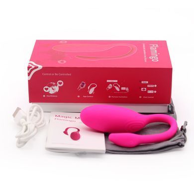 Смарт-виброяйцо Magic Motion Flamingo со стимулятором клитора, розовое