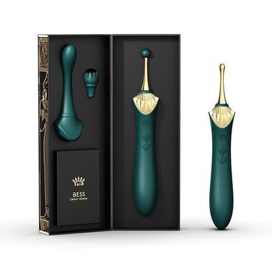 Вагинально-клиторальный вибратор Zalo &mdash; Bess Turquoise Green, зеленый