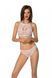 Комплект Passion URSULA SET white S/M: бра, трусики с ажурным декором и открытым шагом