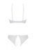 Комплект Passion URSULA SET white S/M: бра, трусики с ажурным декором и открытым шагом