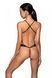 Боди из эко-кожи Passion Tamaris Body black S/M: с ремешками и перфорацией
