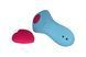 Вибратор у трусики FairyGasm HeartGem blue, на магните, пульт ДУ, голубой