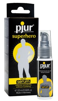Пролонгувальний гель pjur Superhero Serum 20 мл, створює невидиму плівку, що знижує чутливість