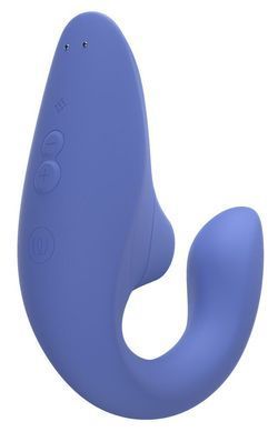 Вагинально-клиторальный стимулятор Womanizer Blend Vibrant Blue, вибрация + вакуум, 2 мотора