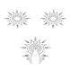 Пэстис из кристаллов Petits Joujoux Gloria set of 3 - Silver, украшение на грудь и вульву