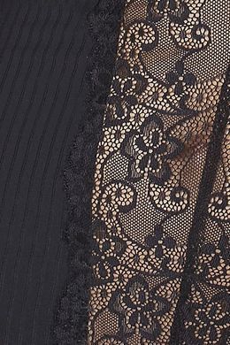 (SALE) Сорочка приталенная с чашечками ZOJA CHEMISE black 4XL/5XL - Passion, трусики