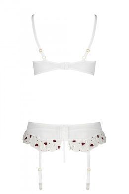 Сексуальний комплект з поясом для панчіх LOVELIA SET white S/M - Passion