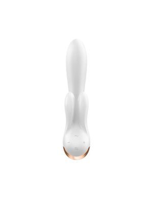 Смарт вібратор кролик із подвійним відростком Satisfyer Double Flex білий
