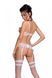 Сексуальний комплект з поясом для панчіх LOVELIA SET white S/M - Passion