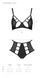 Комплект из эко-кожи Passion Tamaris Set black L/XL: бюстгальтер и трусики с перфорацией