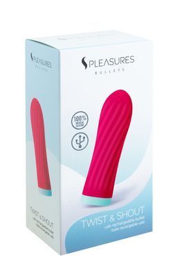 Віброкуля S Pleasures Bullets Twist & Shout Cerise, яскраво-рожева
