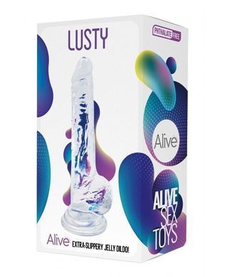 Прозрачный фаллоимитатор Alive Jelly Dildo Lusty
