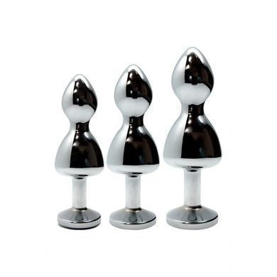 Анальна пробка Wooomy Lollypop Double Ball Metal Plug S