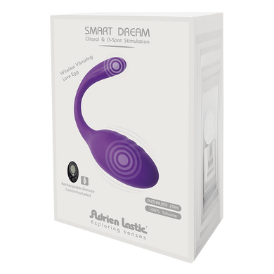Віброяйце зі стимулятором клітора Adrien Lastic Smart Dream II з пультом LRS, фіолетове