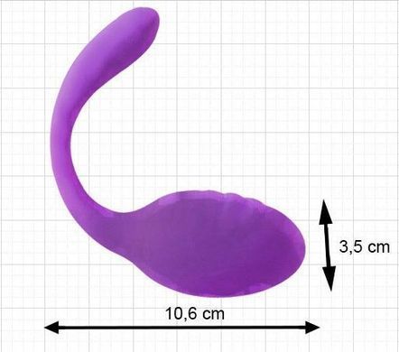 Віброяйце зі стимулятором клітора Adrien Lastic Smart Dream II з пультом LRS, фіолетове