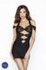 Сорочка платье AURA CHEMISE black S/M - Passion, трусики, халтер, со спущенными бретелями